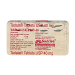 タダライズ プロ 40mg（Tadarise Pro）箱裏側