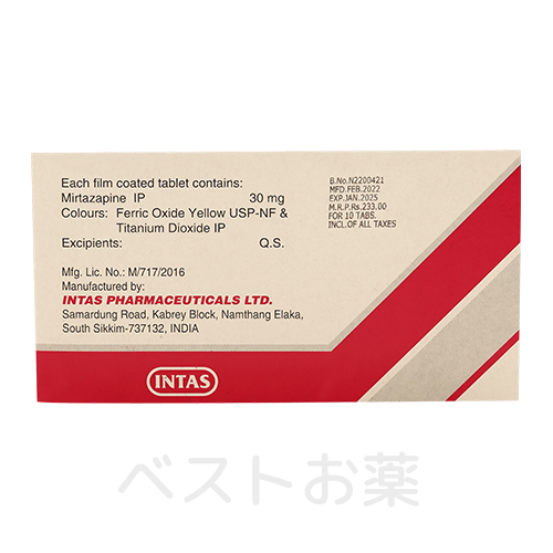Mirnite 30mg、ミルナイト